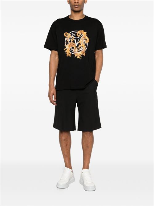 T-shirt uomo Versace Jeans Couture nero oro Versace jeans Couture | 80GAHE01CJ00EG89